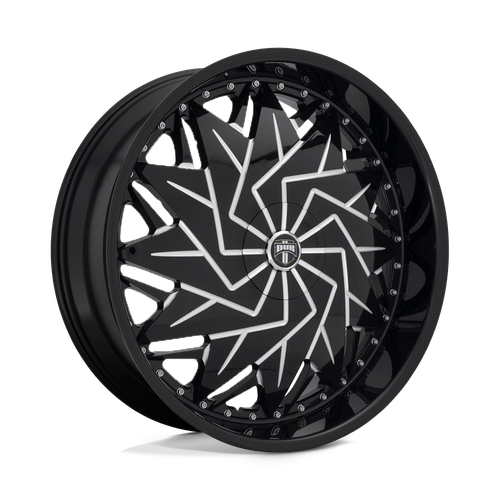 DUB 1PC S231 DAZR 5X115/5X120 26X9 +15 GLOSS BLACK MILLED