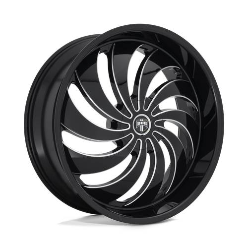 DUB 1PC S242 COJONES 5X115/5X120 24X9 +15 GLOSS BLACK MILLED