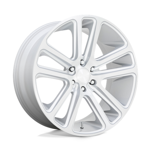 DUB 1PC S257 FLEX 5X139.7 24X10 +25 GLOSS SILVER BRUSHED FACE