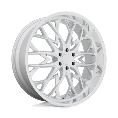 DUB 1PC S264 OG 6X139.7 22X9.5 +25 SILVER WITH DIAMOND CUT LIP