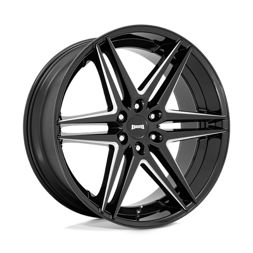 DUB 1PC S267 DIRTY DOG 6X135 24X10 +30 GLOSSY BLACK MILLED