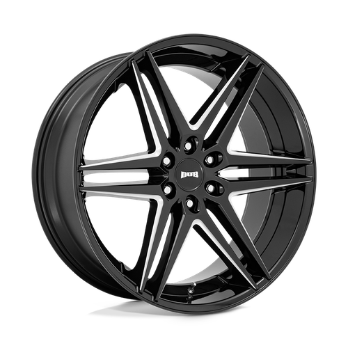 DUB 1PC S267 DIRTY DOG 6X135 26X10 +30 GLOSSY BLACK MILLED