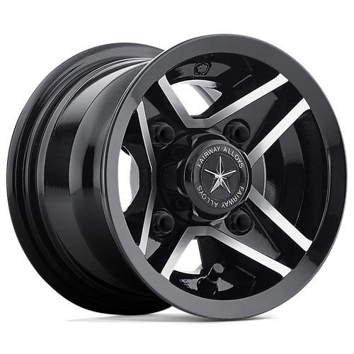 Fairway Alloys FA127 DIVOT 4X101.6 8X7 +0 GLOSS BLACK MACHINED