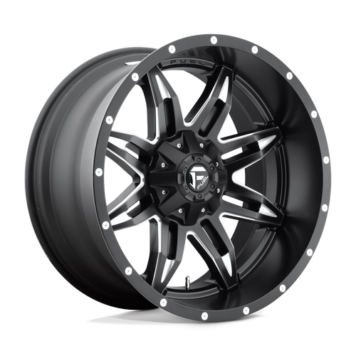 Fuel 1PC D567 LETHAL 5X114.3/5X120.65 15X8 -18 MATTE BLACK MILLED wheel for 1966 Dodge Monaco