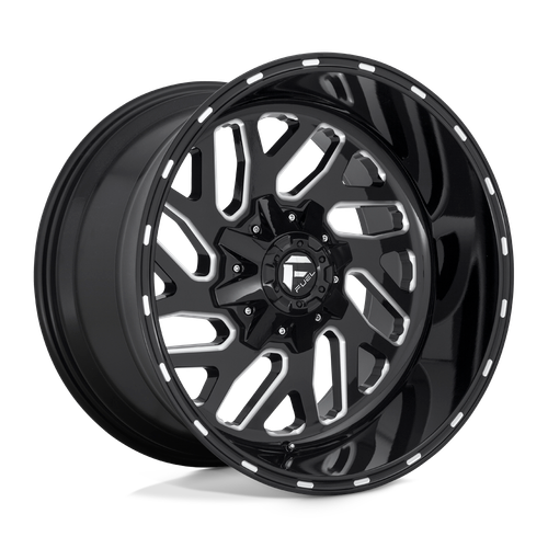 Fuel 1PC D581 TRITON 5X114.3/5X127 20X10 -18 GLOSS BLACK MILLED wheel for 2024 Ford Explorer