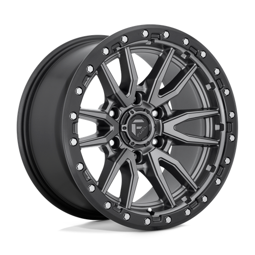 Fuel 1PC D680 REBEL 6X114.3 18X9 +20 MATTE GUN METAL BLACK BEAD RING wheel for 2017 Dodge Viper