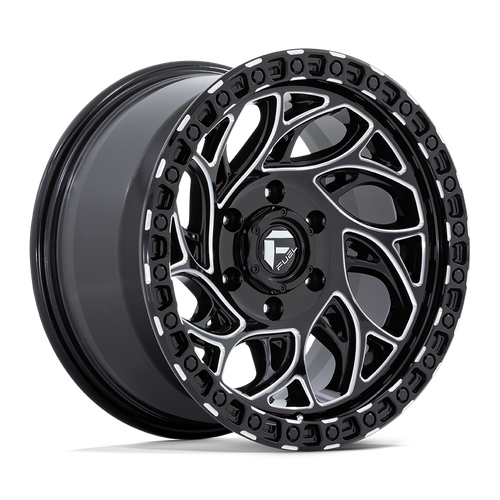 Fuel 1PC D840 RUNNER OR 6X139.7 15X10 -43 GLOSS BLACK MILLED wheel for 1992 Mitsubishi Mighty max