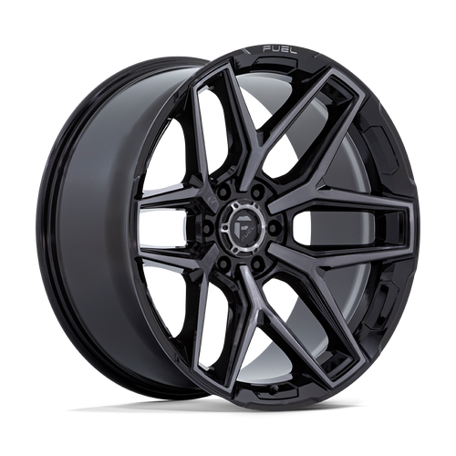 Fuel 1PC FLUX 6X139.7 18X9 +20 GLOSS BLACK BRUSHED FACE WITH GRAY TINT