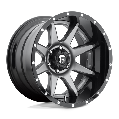 Fuel 2PC D238 RAMPAGE 8X180 20X10 -19 MATTE GUN METAL BLACK LIP