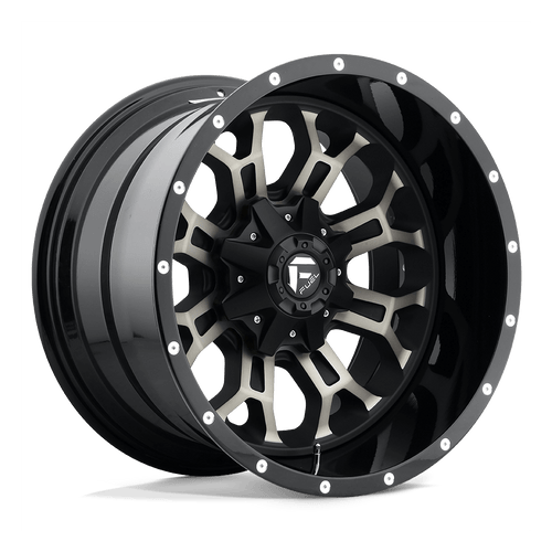 Fuel 2PC D268 CRUSH 8X180 20X10 -19 MATTE BLACK DOUBLE DARK TINT