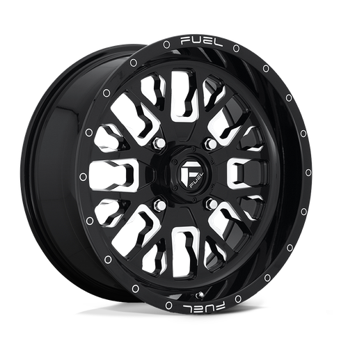 Fuel UTV D611 STROKE 4X137 18X7 +13 GLOSS BLACK MILLED