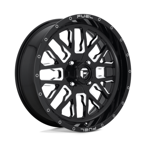 Fuel UTV D611 STROKE 4X156 20X7 +13 GLOSS BLACK MILLED