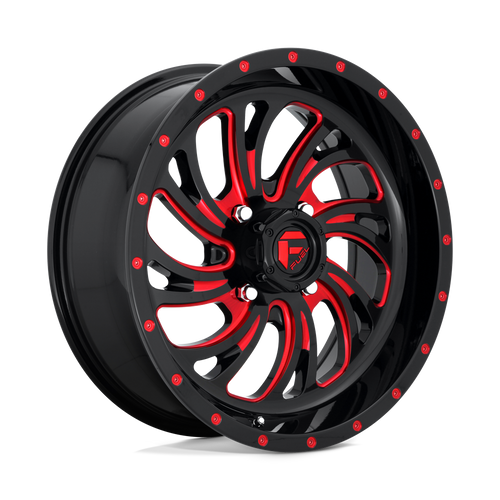Fuel UTV D642 KOMPRESSOR 4X156 18X7 +13 GLOSS BLACK RED TINTED CLEAR