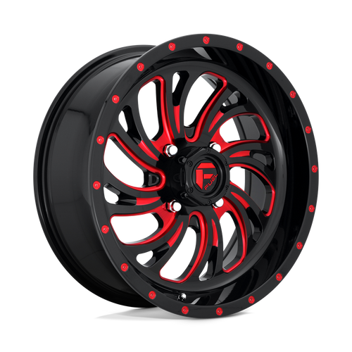 Fuel UTV D642 KOMPRESSOR 4X137 18X7 +13 GLOSS BLACK RED TINTED CLEAR