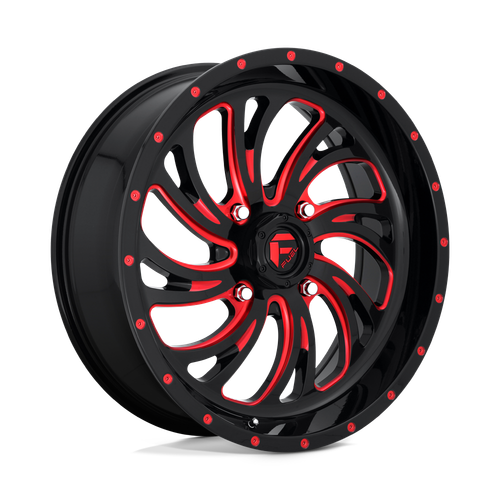 Fuel UTV D642 KOMPRESSOR 4X156 20X7 +13 GLOSS BLACK RED TINTED CLEAR