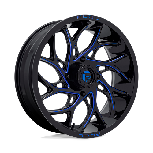 Fuel UTV D778 RUNNER UTV 4X137 20X7 +13 GLOSS BLACK MILLED CANDY BLUE