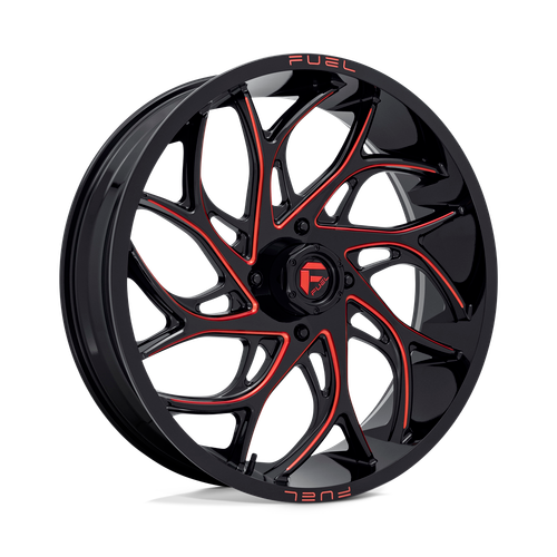 Fuel UTV D779 RUNNER UTV 4X156 24X7 +13 GLOSS BLACK MILLED CANDY RED