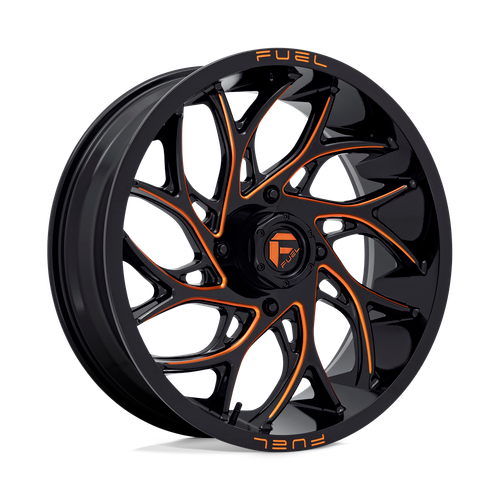 Fuel UTV D780 RUNNER UTV 4X156 20X7 +13 GLOSS BLACK MILLED ORANGE