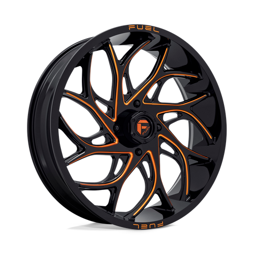 Fuel UTV D780 RUNNER UTV 4X137 24X7 +13 GLOSS BLACK MILLED ORANGE
