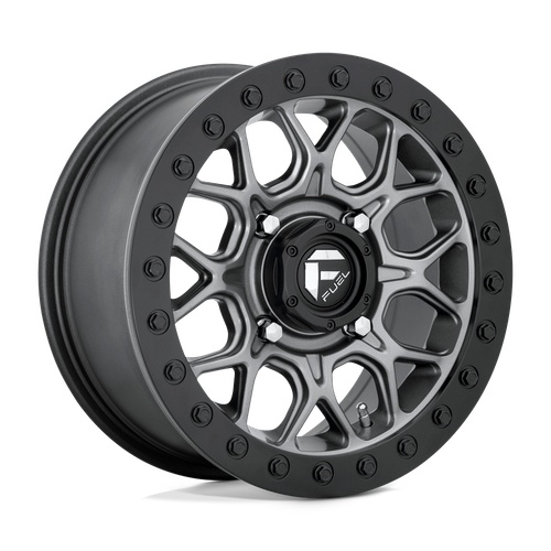 Fuel UTV D919 TECH BEADLOCK 4X137 15X10 +0 MATTE GUN METAL BLACK BEAD RING