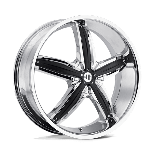 Helo HE844 5X105/5X114.3 20X8 +48 CHROME PLATED WITH GLOSS BLACK ACCENTS