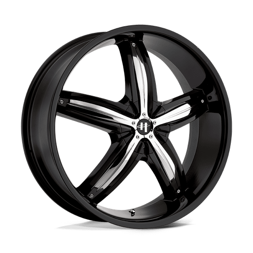 Helo HE844 5X114.3/5X127 18X8 +40 GLOSS BLACK WITH REMOVABLE CHROME ACCENTS
