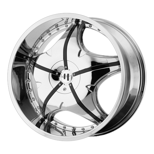 Helo HE846 5X108/5X114.3 20X8.5 +40 CHROME PLATED WITH GLOSS BLACK ACCENTS