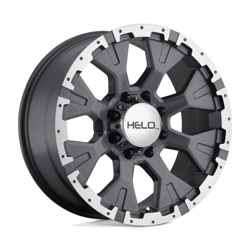 Helo HE878 8X170 18X9 -12 DARK SILVER WITH MACHINED FLANGE