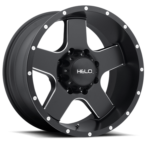 Helo HE886 5X139.7 18X9 +18 SATIN BLACK WITH MILLED SPOKES AND FLANGE