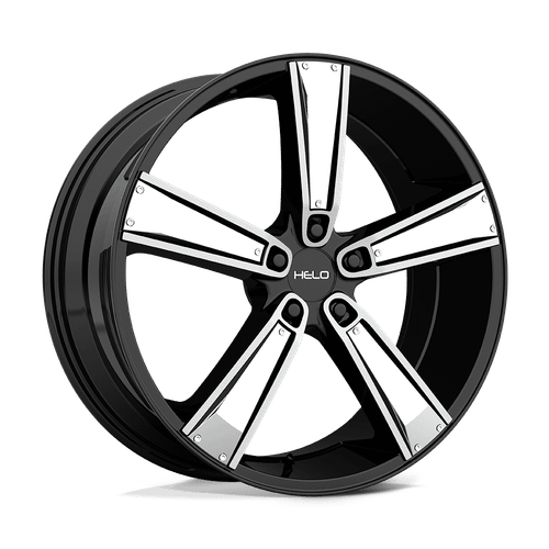 Helo HE899 5X112 18X8 +38 SATIN BLACK MACHINED WITH GLOSS BLACK & CHROME INSERTS