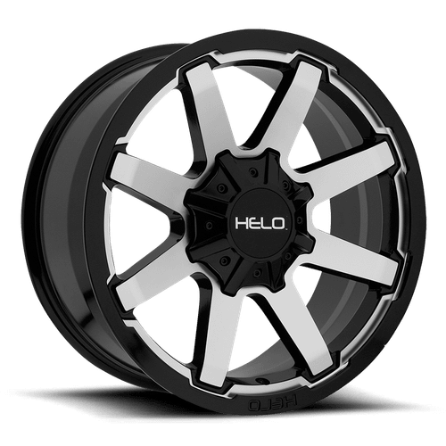 Helo HE909 8X165.1 20X9 +0 GLOSS BLACK MACHINED