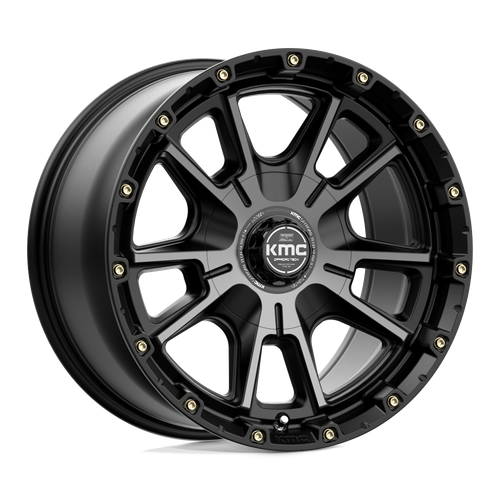 KMC KM100 SYNC 6X135/6X139.7 17X9 +18 SATIN BLACK WITH GRAY TINT