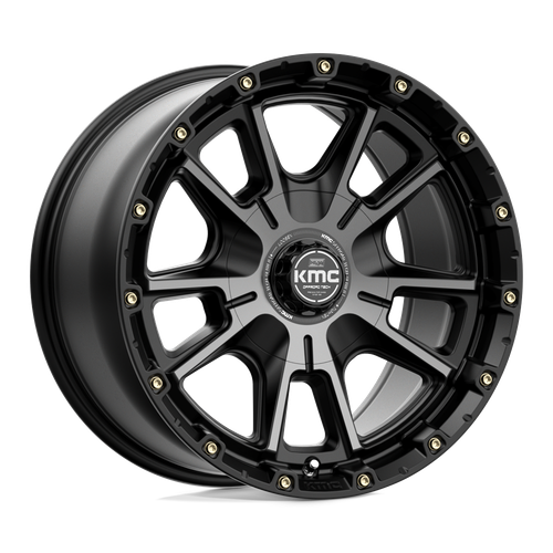 KMC KM100 SYNC 6X114.3/6X139.7 17X9 +18 SATIN BLACK WITH GRAY TINT