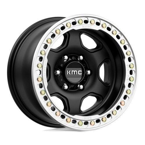 KMC KM233 HEX BEADLOCK 5X127 17X9 -38 SATIN BLACK