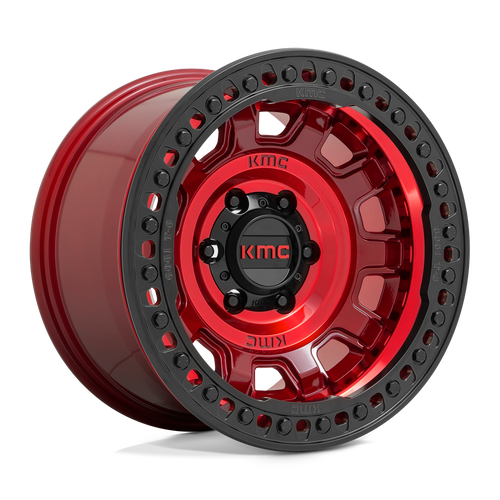 KMC KM236 TANK BEADLOCK 6X139.7 17X9 -15 CANDY RED