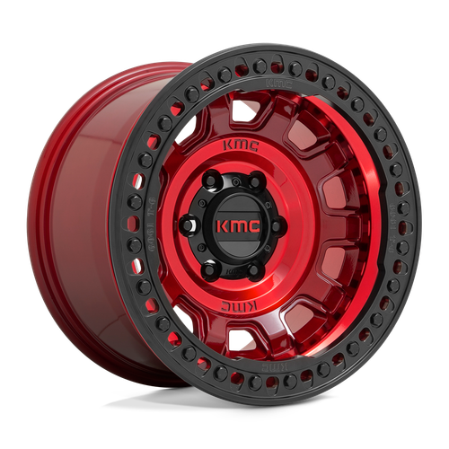 KMC KM236 TANK BEADLOCK 6X139.7 17X9 -38 CANDY RED