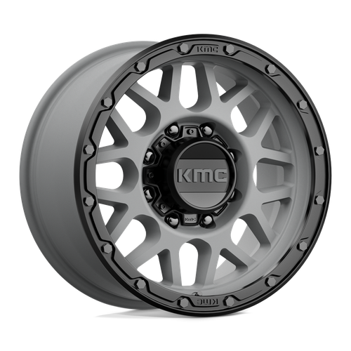 KMC KM535 GRENADE OFF-ROAD 8X180 17X9 +18 MATTE GRAY MATTE BLACK LIP