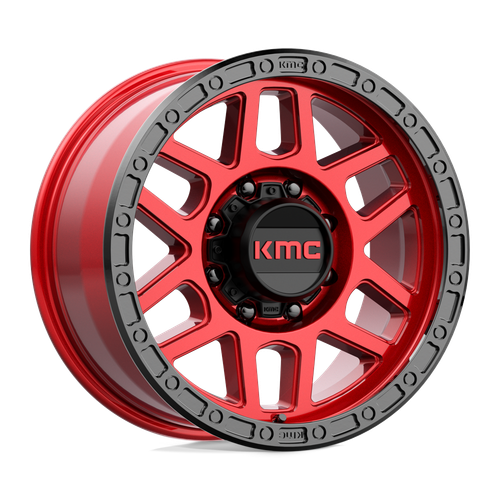 KMC KM544 MESA 8X180 18X9 +18 CANDY RED WITH BLACK LIP
