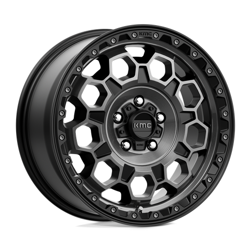 KMC KM545 TREK 6X139.7 17X8 +20 SATIN BLACK WITH GRAY TINT
