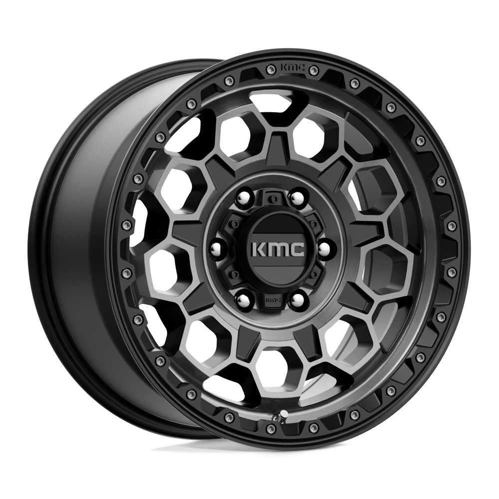 KMC KM545 TREK 6X114.3 17X9 +18 SATIN BLACK WITH GRAY TINT