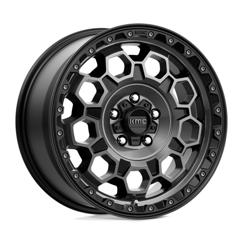 KMC KM545 TREK 6X139.7 17X9 -12 SATIN BLACK WITH GRAY TINT