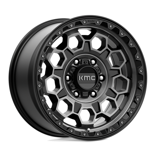 KMC KM545 TREK 6X120 17X9 +18 SATIN BLACK WITH GRAY TINT