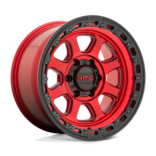 KMC KM548 CHASE 5X127 20X9 +18 CANDY RED WITH BLACK LIP