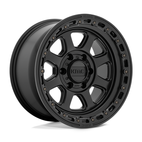 KMC KM548 CHASE 8X180 20X9 +0 SATIN BLACK WITH GLOSS BLACK LIP