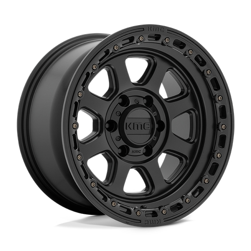 KMC KM548 CHASE 5X150 18X9 +18 SATIN BLACK WITH GLOSS BLACK LIP