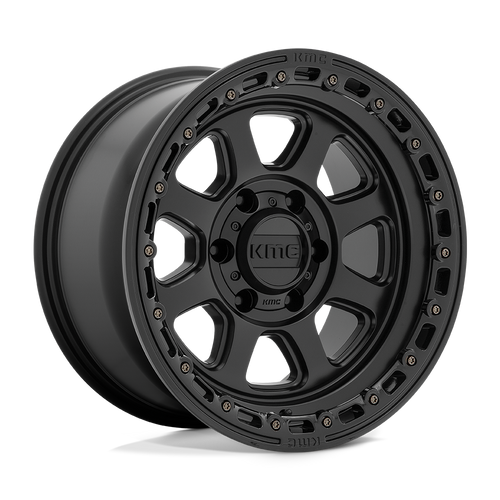 KMC KM548 CHASE 8X180 18X9 +18 SATIN BLACK WITH GLOSS BLACK LIP