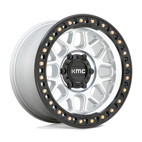 KMC KM549 GRS 8X180 17X9 +18 MACHINED WITH SATIN BLACK LIP