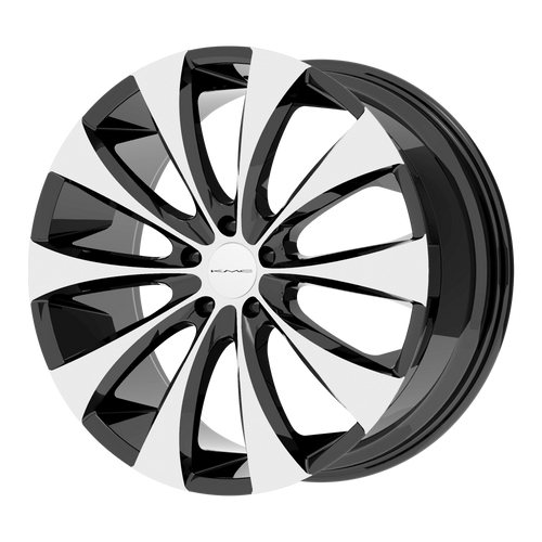 KMC KM679 FADER 5X114.3 20X9.5 +38 GLOSS BLACK WITH MACHINED FACE