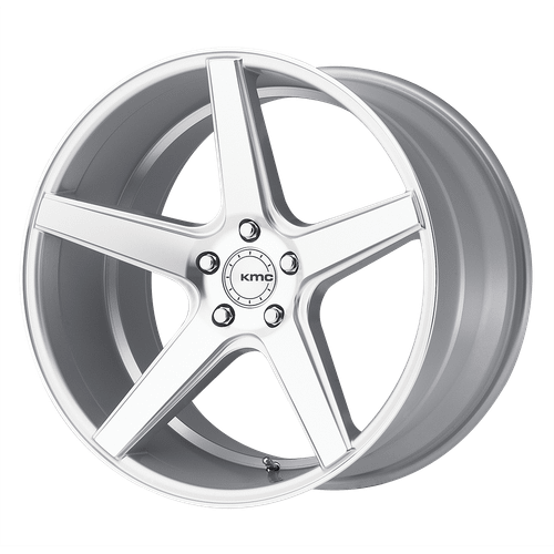 KMC KM685 DISTRICT 5X120 22X10.5 +28 SILVER MACHINED