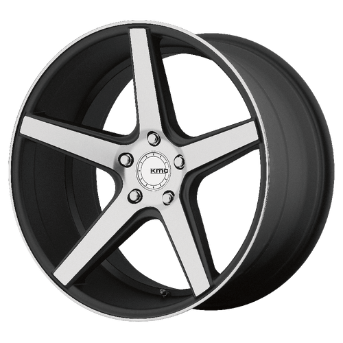 KMC KM685 DISTRICT 5X120 22X10.5 +28 SATIN BLACK MACHINED FACE